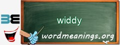 WordMeaning blackboard for widdy